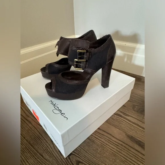 Halogen Heels Dark Brown Size 6.5 - Picture 2 of 5